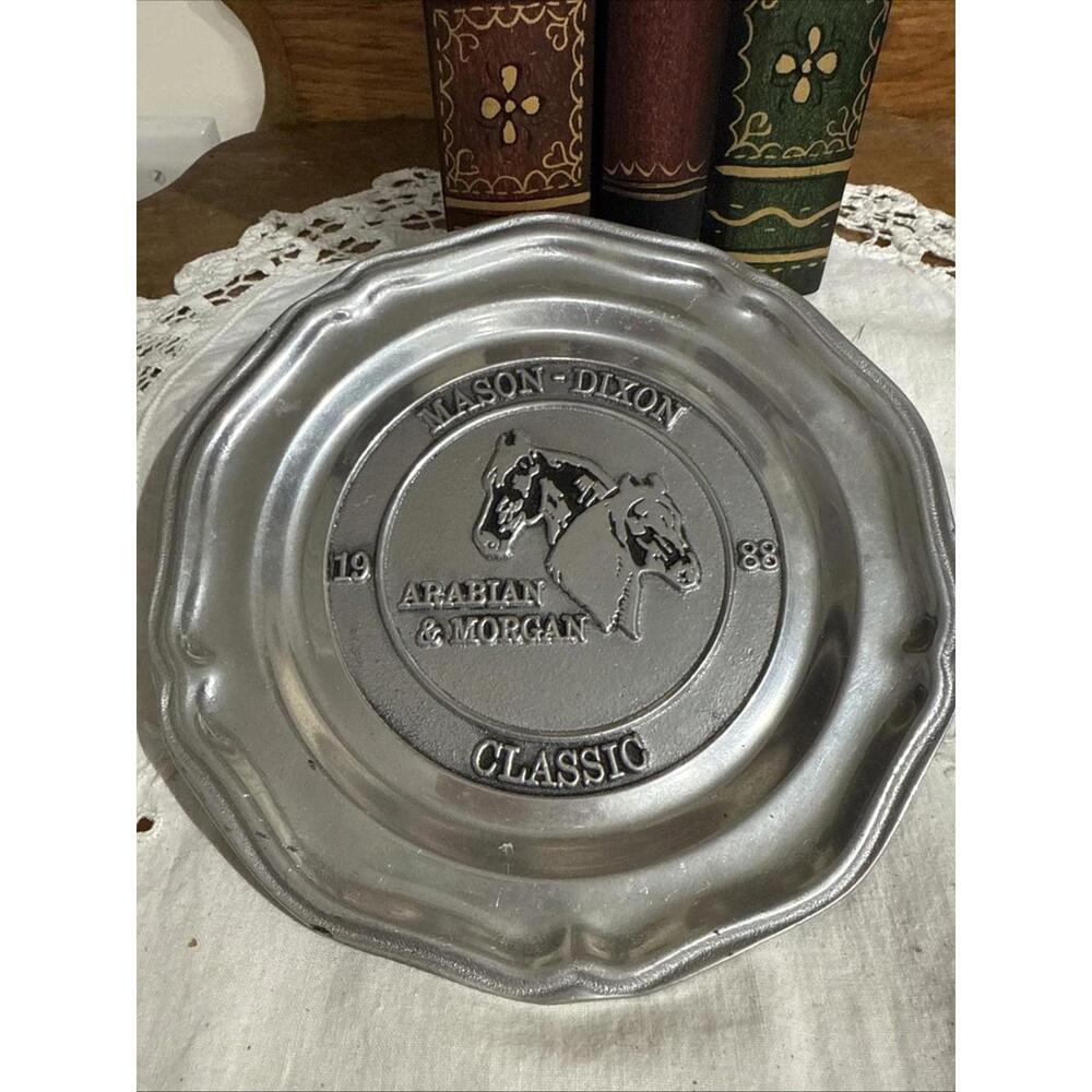 Vintage Wilton Pewter Mason Dixon Classic Horse Show 1988 Equestrian 7”